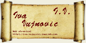 Iva Vujnović vizit kartica